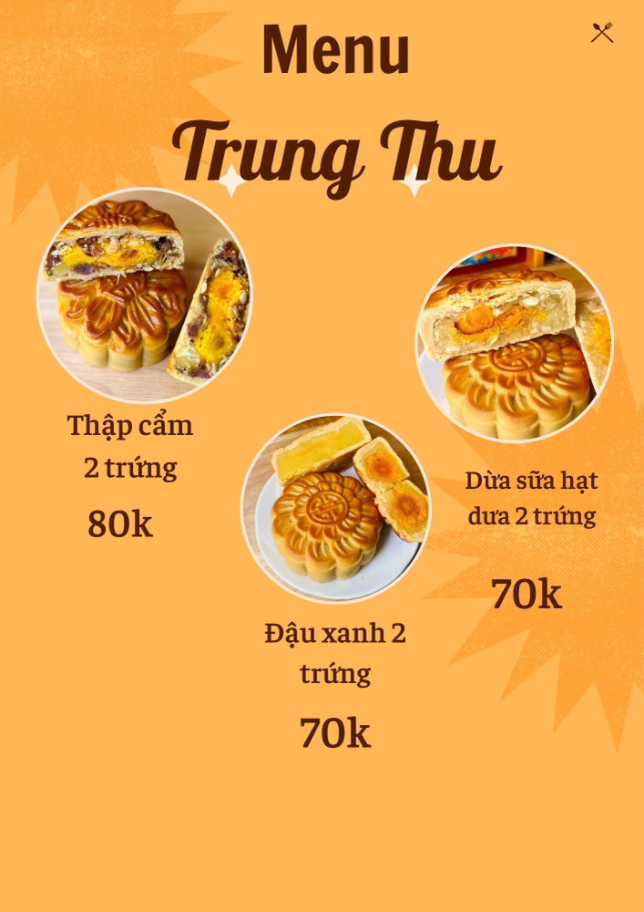Bánh Trung Thu (đậu, dừa, thập cẩm 2 trứng) - 1